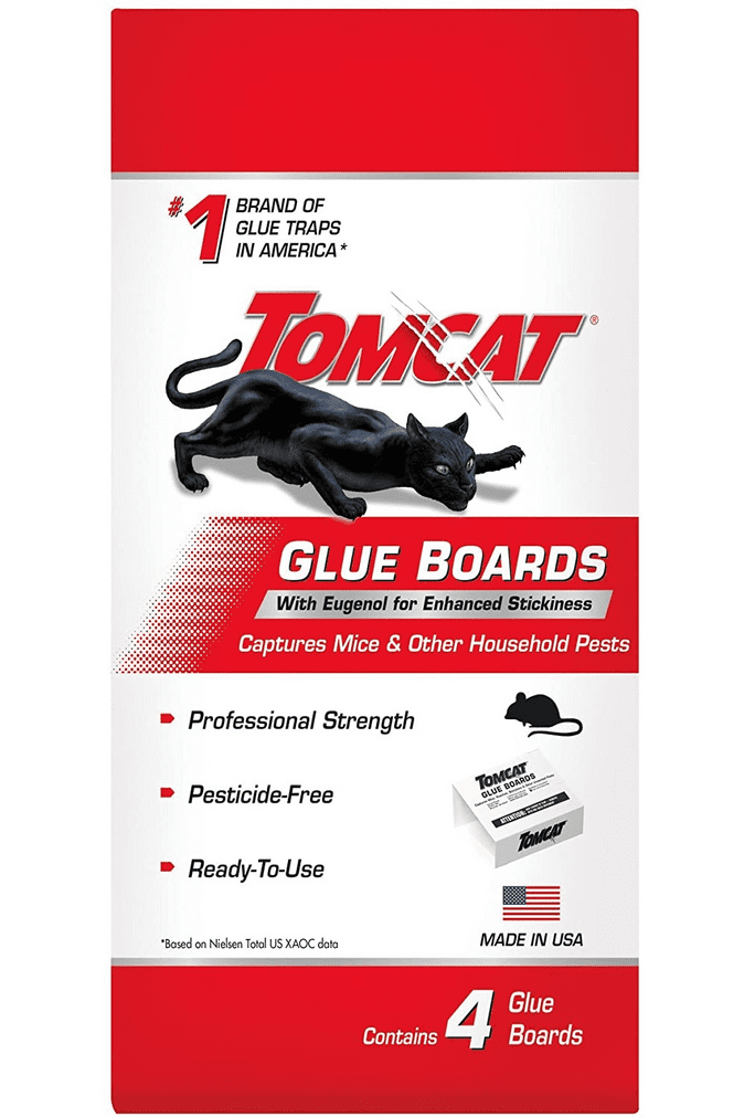 (3 pack) Tomcat Glue Boards, With Eugenol for Enhanced Stickiness - For Mice and Insects, 4 Traps