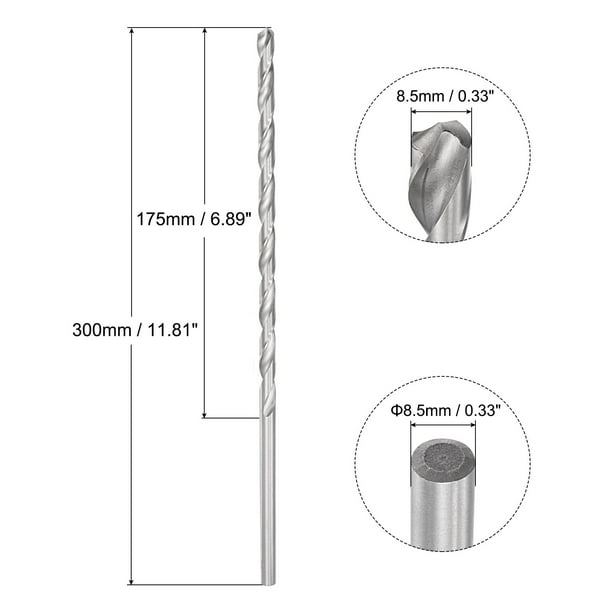 Uxcell 8.5mm Twist Drill Bits High Speed Steel Extra Long Drill