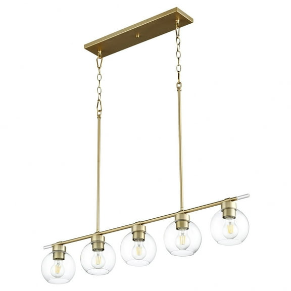 6617-5-80-Quorum Lighting-Voln - 5 Light Linear Pendant-7.25 Inches Tall and 6 Inches Wide