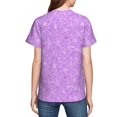 thumbnail image 7 of Wukai Lilac Glittering Youth Unisex Short Sleeve T-Shirt for Boys, Girls, Teens, and Kids-X-Small, 7 of 7