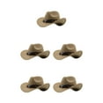 thumbnail image 1 of Guardoinrt Trendy Casual Cowboy Hat for Women Men for Fall Short Trips Camel 56cm-58cm 5Set, 1 of 6