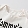 thumbnail image 4 of Newborn Infant Baby Boy Clothes Letter Short Sleeve Romper + Pants + Hat 3PCS Outfits Set Gray, 4 of 7