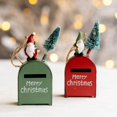 thumbnail image 3 of 1pc Iron Christmas Tree Ornament Xmas Hanging Pendant Decor Xmas Mailbox Metal Santa Mailbox Resin Christmas Gnome Decoration, 3 of 5