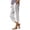 White, variant on Hurxie Women's Linen Capri Pants with Drawstring Petite Summer Beachwear Lightweight Elastic Waist Pants Sky Blue,2XL