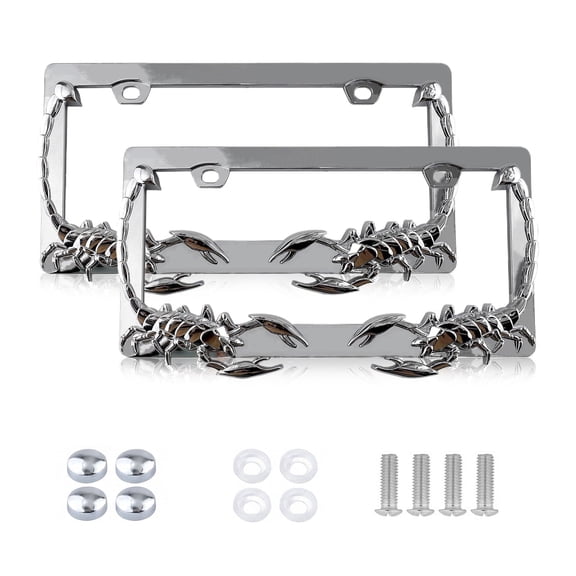 KINGWOLF 2Pack License Plate Frame Scorpion Design