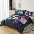 thumbnail image 3 of PERFEMET Boy Game Controller Bedding Sets 3-Piece Colorful Splatter Gamer Comforter Set for Kids Teens,Queen, 3 of 7