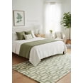 thumbnail image 2 of Geometric Hand-Tufted Wool Area Rug, Green Trellis Pattern, 5' x 8', Soft Durable Non-Slip Carpet for Living Room Bedroom Office, 2 of 3