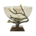thumbnail image 2 of A&B Home Glass Bowl on Metallic Twig Base 9.1" x 7.9" x 7.1", 2 of 5
