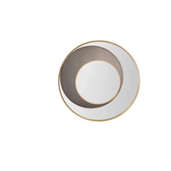 JAMES MARTIN COSMOS 35 3/8" ROUND MIRROR RADIANT GOLD  ONYX