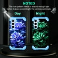 thumbnail image 3 of Casetego for Samsung Galaxy S23 Case 6.1 inch,Glow in The Dark Three Layer Heavy Duty Shockproof Hard Plastic Bumper +Soft Silicone Rubber Protective Case,Light Blue, 3 of 7
