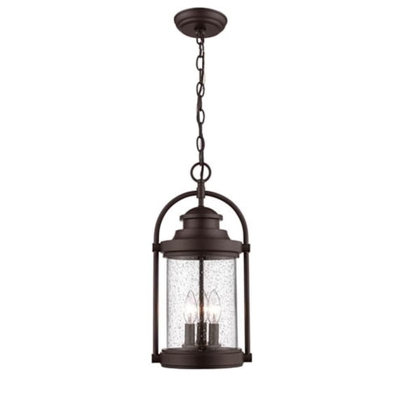 Millennium Lighting 3 Lights Metal Ourdoor Hanging Lantern in Powder Coat Bronze