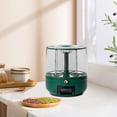 thumbnail image 4 of Dispensador de cereales de 6 rejillas, contenedor de alimentos de gran capacidad, caja de almacenamiento de granos sellada giratoria de 360 grados, Verde, 4 of 8
