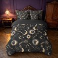 thumbnail image 3 of Homewish Sun Moon Twin Bedding, Horoscope Astrology Bedding Comforter Set, Black Gold, Black Reversible 7 Pieces, 3 of 7