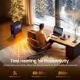 thumbnail image 5 of Ecotronic 1500W Free Standing Electric Fireplace Heater with Light Change, Quiet Ambiance for Home, 5 of 9