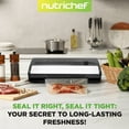 thumbnail image 4 of NutriChef Food Vacuum Sealer Machine, Stainless Steel & ABS Body, Automatic Sealing System for Dry and Moist Foods, LED Touch Controls, Includes Bags, 4 of 8