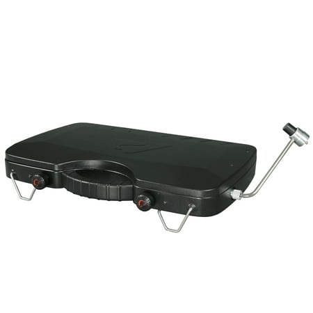 Ozark Trail 2 Burner Propane Gas Camping Stove, GCT2208WB, Black, New