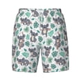 thumbnail image 4 of Lsque Mens Swim Trunks Bears and Tropical Leaves Pattern - Bathing Suit Compression Liner - Beach Swim Shorts Swimwear - (S-3XL) - Stretch Quick Dry -3X-Large, 4 of 9