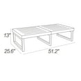thumbnail image 6 of Luxury Commercial Living 51" Taupe Brown Patio Rectangular Lounge Coffee Table, 6 of 6