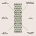 thumbnail image 3 of JONATHAN Y TUSCAN SUN 2 x 8 Runner Rug, Darcy Traditional Geometric Bold Gingham - Green/Cream, TSN201E-28, 3 of 8