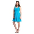 thumbnail image 2 of Sleeveless Pleated Skater Dress with Pockets, 2 of 9