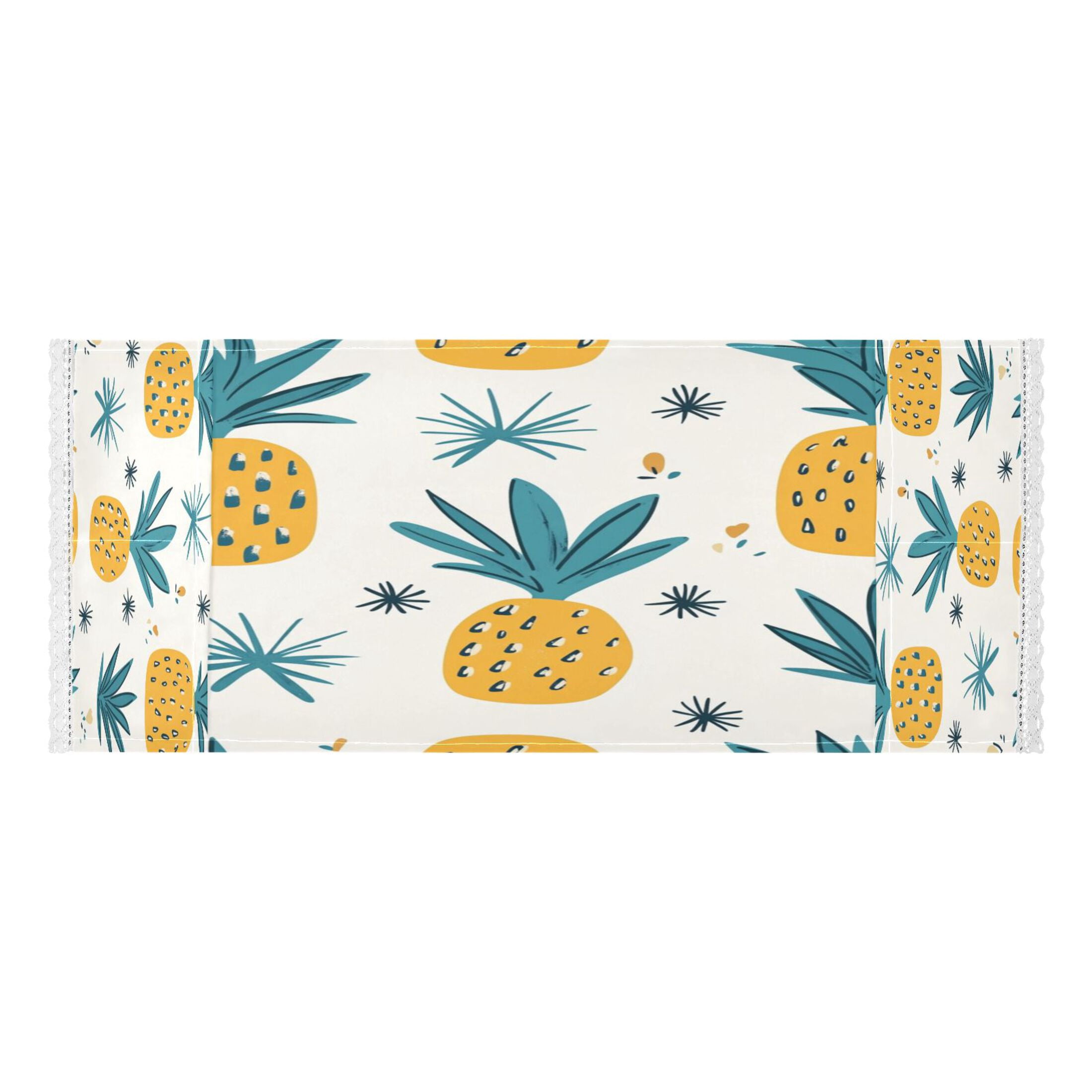 WOBOGO Illustration Of Pineapples with White Background Washing Machine Cloth Dryer Refrigerator Top Cover Protective Non-Slip Mat For Kitchen Laundry