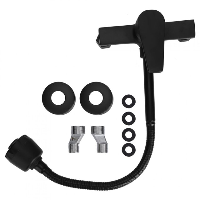 G1/2 Thread Hot Cold Mixing Faucet 360 Degree Rotation Retractable Water Tap for Bathtub