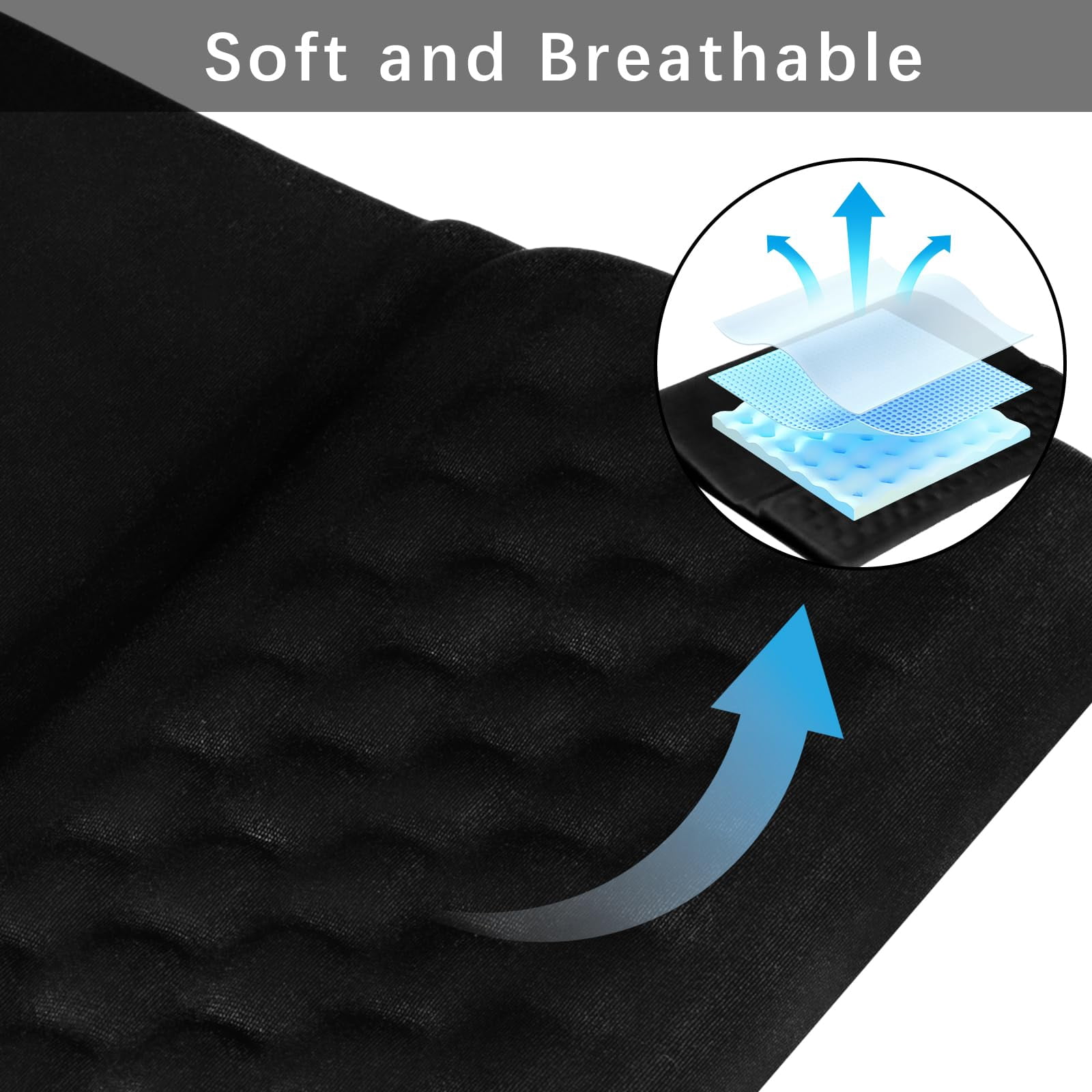 Wrist Rest -ergonomic Stand With Rest- Carpal Tunnel Massage Bumps And Full Memory Gel Design - Ideal Frequent Computer (black)