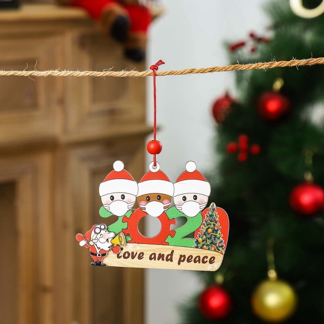 Ganfancp Personalizado Sobrevivió Familia de Ornamento 2025 Christmas Holiday Decorations 1 Colgante