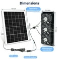 thumbnail image 3 of Fanspex Kit de 3 ventiladores solares de 25 W, ventilador de escape con panel solar para gallinero al aire libre, invernadero y cobertizo, entrada o escape de aire para refrigeración IP67, resistente, 3 of 8