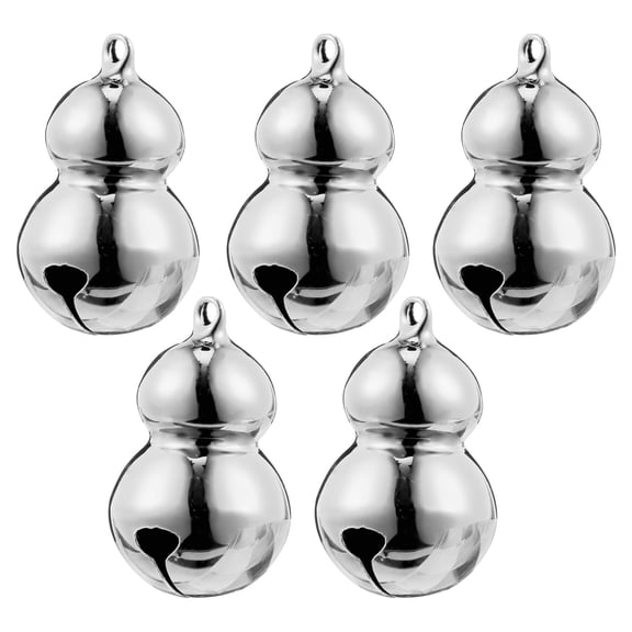 LEORX 5Pcs Copper Collar Bell Jingle Loud Bells for Pets Silver Christmas Decoration
