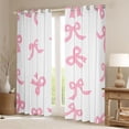thumbnail image 2 of Feelyou Pink Bowknot Black Out Curtains, Cute Butterfly Curtains Pack of 2 (42x63 Each), 2 of 6