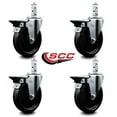 thumbnail image 2 of 5 Inch Phenolic Wheel Swivel 7/8 Inch Square Stem Caster Set with Brake SCC, 2 of 2