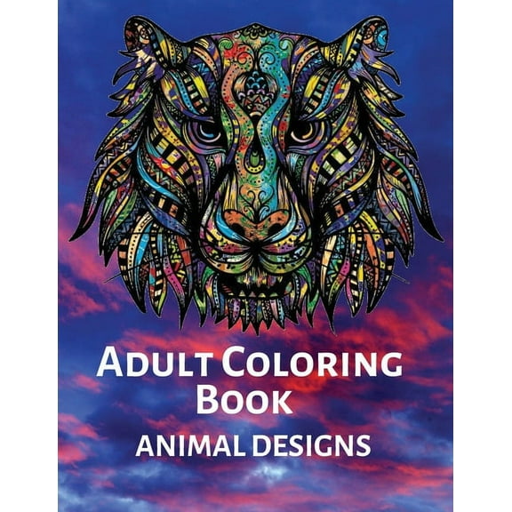 Adult Coloring Book ANIMAL DESIGNS (Paperback)