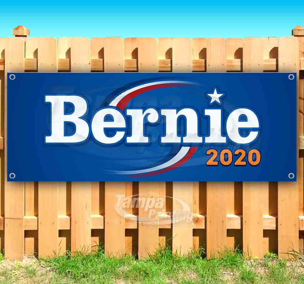 Bernie 2020 13 oz Heavy Duty Vinyl Banner Sign with Metal Grommets Flag, Advertising Store New Many Sizes Available 
