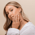 thumbnail image 2 of Gold Plated Initial Ring Stackable Rings for Women Fashion Rings-----L, 2 of 3