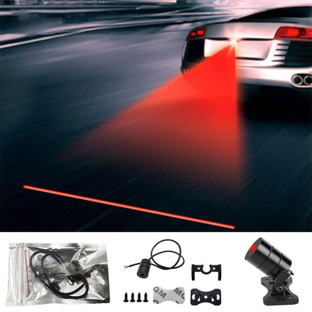 2-in-1 LED Laser Car Rear Fog Light Rearing Warning Tail Light for Vehicles Motorcycles Enhanced Safety Visible in Rain Fog Snow Weather