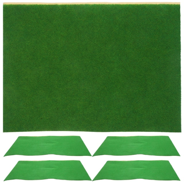 5 Pcs Faux Gazon Gazon de Table Tapis d'Herbe de Table de Sable Faux Tapis Bricolage Pelouse Gazon Décoration