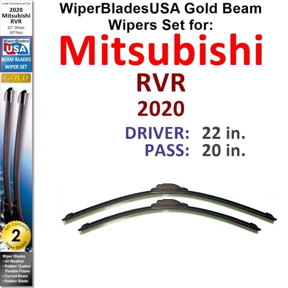 2020 Mitsubishi RVR Beam Wiper Blades Wipers WBUSA (Set of 2)