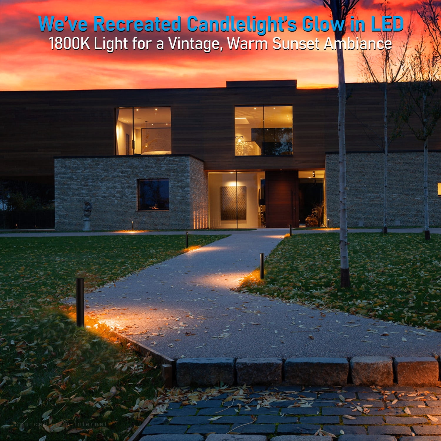 18 Pack 5CCT LED Landscape Pathway Lights, 12-24V Low Voltage, IP65 Waterproof Sidewalk Light for Patio Yard, Die-Casted Aluminum, 1800K/2700K/3000K/4000K/5000K, ETL-listed