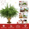 thumbnail image 4 of Bibana 12Pcs Artificial Norfolk Pine Branches 18" Plastic Christmas Plants Decor Faux Greenery Stems Pine Picks Outdoor Faux Plants UV Resistant for Xmas Indoor, Front Porch Home Décor(12, 18inch), 4 of 6
