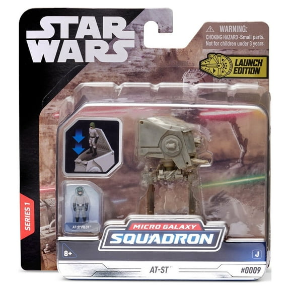 Star Wars Micro Galaxy Squadron AT-ST (Endor) - 3 inch Light Armor Class Vehicle with 1 inch AT-ST Pilot Micro Figure Accessory