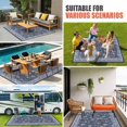 thumbnail image 3 of Navy Blue Floral Boho Outdoor Rug 3x5 Ft, Non Slip Washable Area Rug, Ethnic Tribe Abstract Art Flower Patio Rugs Carpet Runner, Large Floor Mat for Indoor/Outdoor Deck Porch Camping, 3 of 8