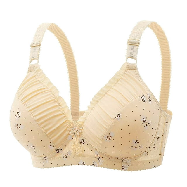 Women Solid Color Wireless Sports Seamless Push Up Adjustable Yoga Sleep Large Bra For Everyday Comfort And Support