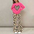 thumbnail image 7 of Cethrio Girls Graphic Outfit Sets, Spring Fall Outdoor Long Sleeve 2 Piece Girls' Clothing Sets Hot Pink Size 11-12 T, 7 of 7