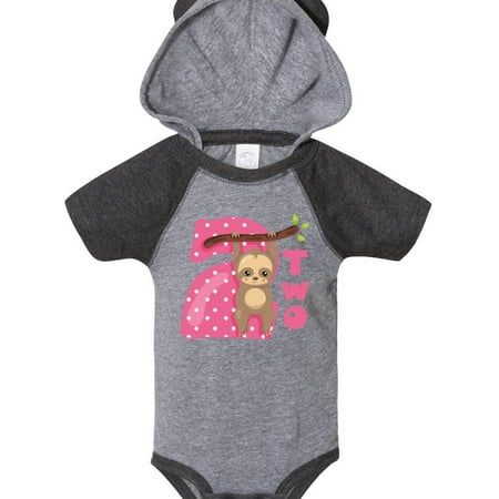 

Inktastic Pink Sloth 2nd Birthday Gift Baby Girl Bodysuit