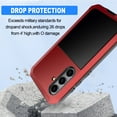 thumbnail image 6 of Feishell Designed for Samsung Galaxy S25 Case, [Built-in Screen Protector] [Military Grade Drop Protection] Metal Aluminum Alloy Heavy Duty Full-Body Shockproof Water-Proof Phone Case,Red, 6 of 6