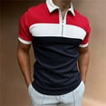 thumbnail image 2 of Sngxgn Men's Slim Fit Short Sleeve Solid Soft Cotton Polo Shirt(Red,L), 2 of 5