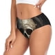 thumbnail image 2 of Balery Gold Pattern Skull Ropa Interior de Algodón para Mujer con Dibujo – Braguitas Cómodas y Elásticas, Estilo Clásico-4X-Large, 2 of 6