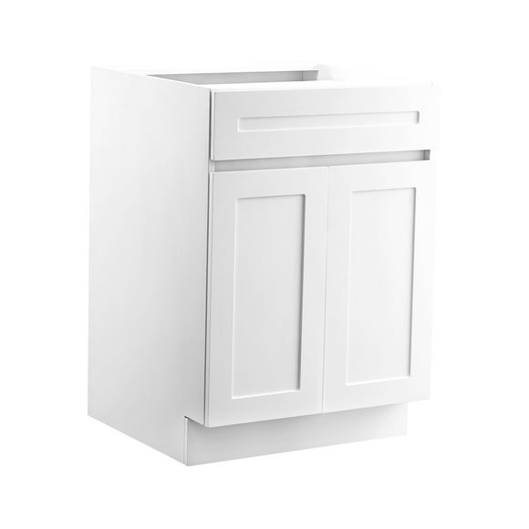VEVOR Shaker Base Cabinet 24" W x 24" D x 34.5" H Ready to Assemble with Drawer White