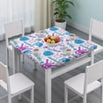 thumbnail image 3 of Colorful Baseball Icons Pattern Square Fitted Tablecloth with Elastic Edge,Square Table Cover,Washable Elastic Table Cover for Home Kitchen Party Decor 34"x34", 3 of 6